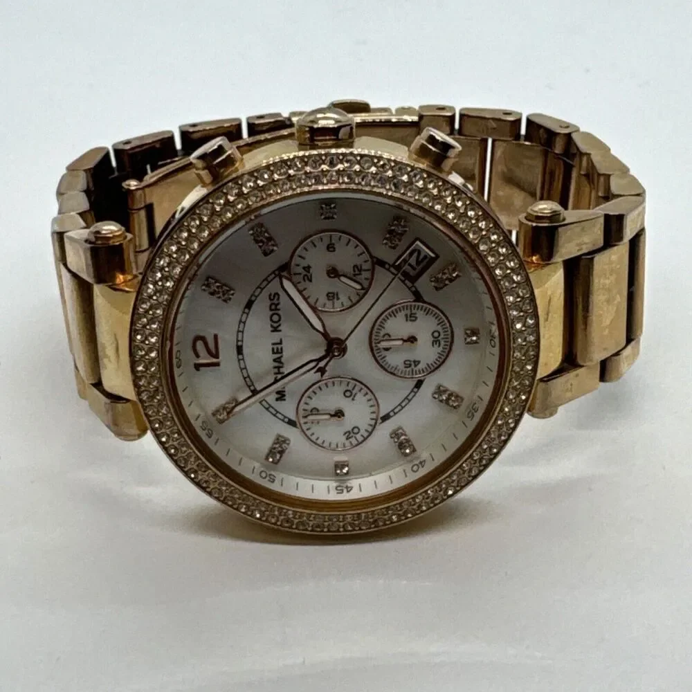 Michael Kors Parker MK5491 Women's Gold Stainless Steel Analog Dial Watch JNA595
